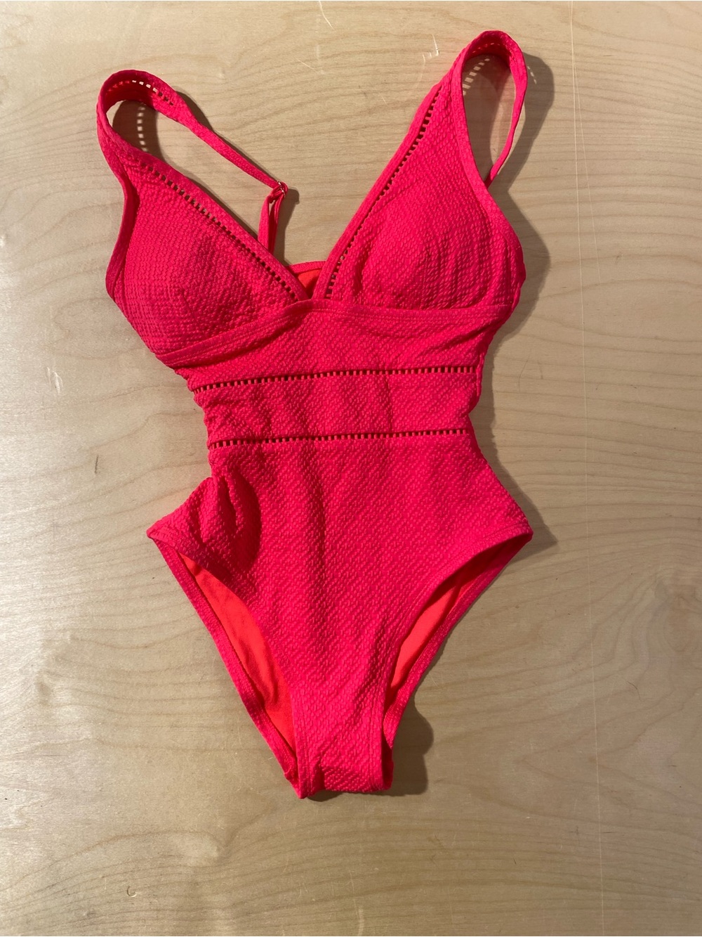 Time and Tru Bright Pink One-Piece Swimsuit XS (0-2) (BM)
